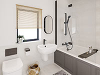 Stratos Black - wall-mounted bath mixer